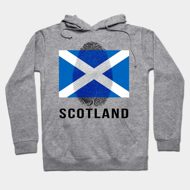 Scotland Flag DNA Hoodie by Rocky Ro Designs